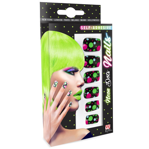 nagels, bollen neon