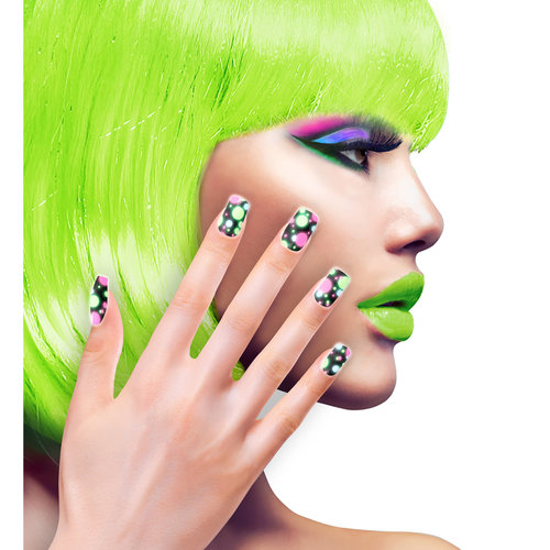 nagels, bollen neon