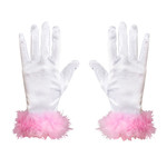 handschoenen satijn kind marabou