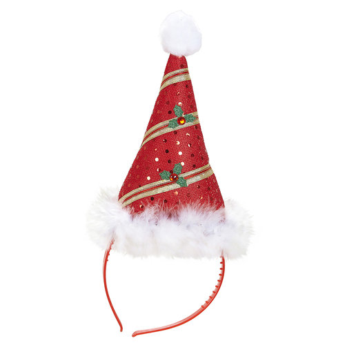 hoofdband mini kerstman met marabou