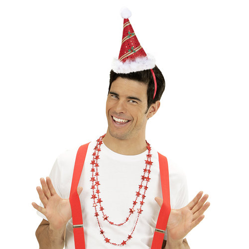 hoofdband mini kerstman met marabou