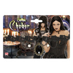 nekband gothic met zwarte steen en rozen