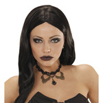 nekband gothic strass met rozen