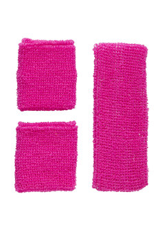 zweetband set, neon rose