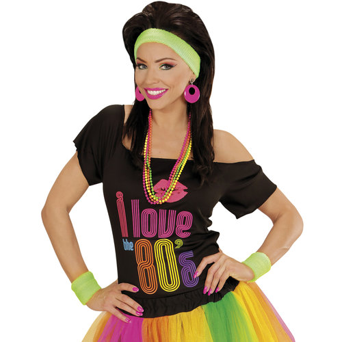 zweetband set, neon groen