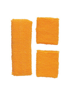 zweetband set, neon oranje