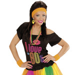 zweetband set, neon oranje