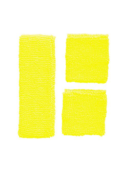 zweetband set, neon geel