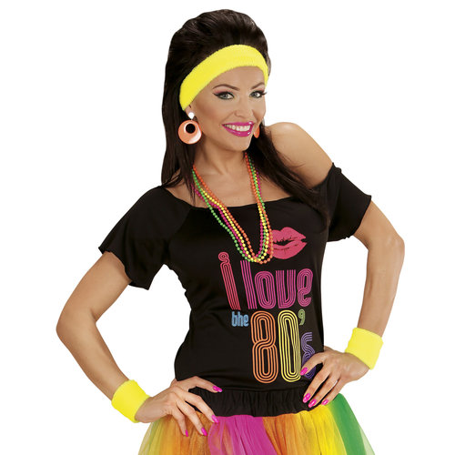 zweetband set, neon geel