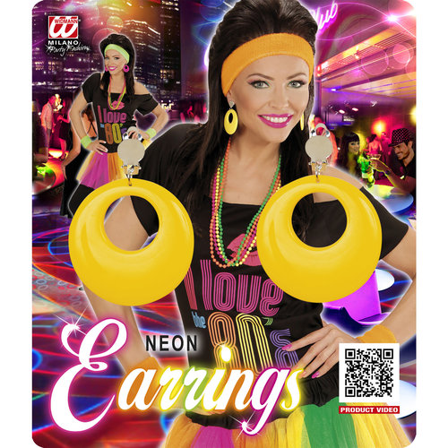 oorringen neon geel