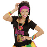 set van 4 parelkettingen neonkleuren