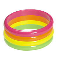 set van 4 neon armbanden