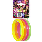 set van 4 neon armbanden