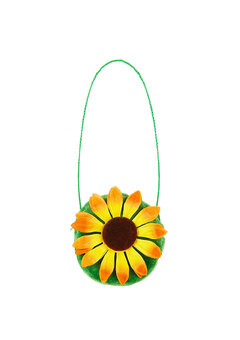 handtasje zonnebloem