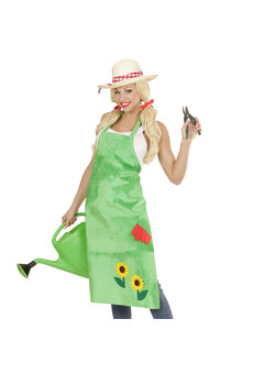 schort tuinman met zonnebloemen