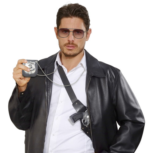 politie badge met klem