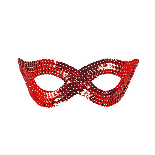 oogmasker pailletten, rood