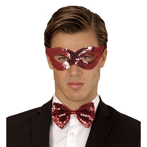 oogmasker pailletten, rood
