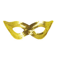 oogmasker pailletten, goud