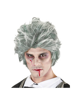 pruik, zombie man grijs