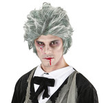 pruik, zombie man grijs