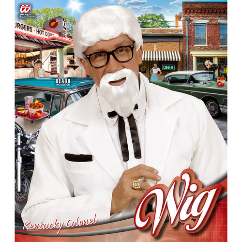 pruik, kentucky met baard