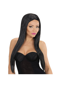 pruik, glamour zwart