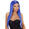 pruik, glamour blauw