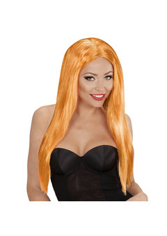 pruik, glamour oranje