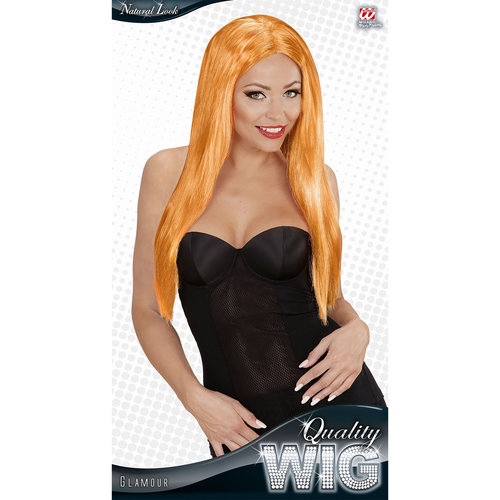 pruik, glamour oranje