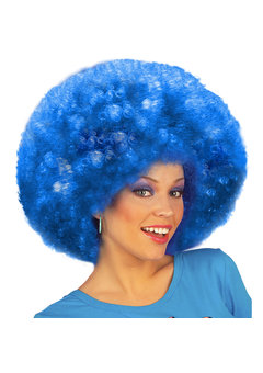 pruik, jimmy extra krul, blauw