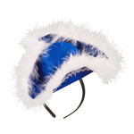 mini driesteek met marabou, blauw