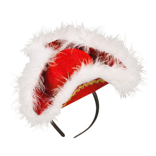 mini driesteek met marabou, rood