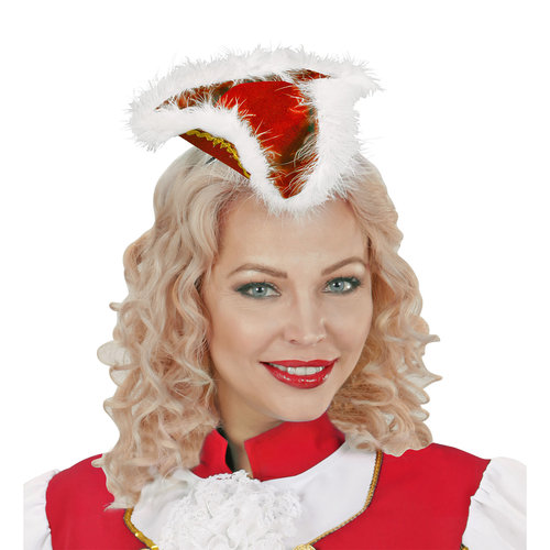 mini driesteek met marabou, rood