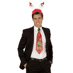 bopper kerstman met boa en klatergoud