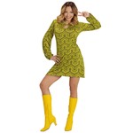 groovy 70's damesjurk, behang s