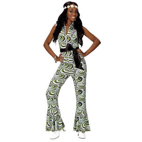 groovy 70's dames jumpsuit, golven s