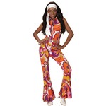 groovy 70's dames jumpsuit, orchidee s