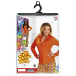 groovy 70's dames shirt, oranje s/m