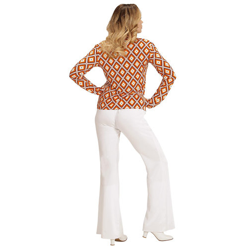 groovy 70's dames shirt, ruit s/m