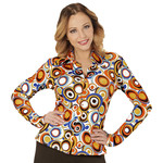 groovy 70's dames shirt, luchtbellen s/m