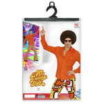 groovy 70's heren shirt, oranje s/m