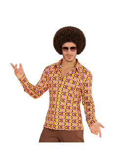 groovy 70's heren shirt, lp's s/m