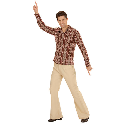 groovy 70's heren shirt, old school s/m