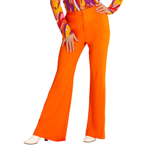 groovy 70's dames broek, oranje s/m