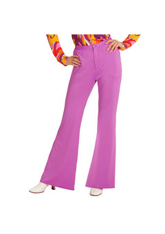 groovy 70's dames broek, paars s/m