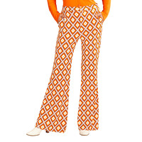 groovy 70's dames broek, ruit s/m