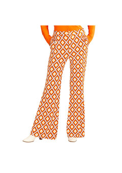 groovy 70's dames broek, ruit s/m
