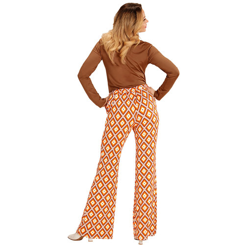 groovy 70's dames broek, ruit s/m