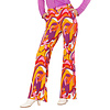 groovy 70's dames broek, orchidee s/m